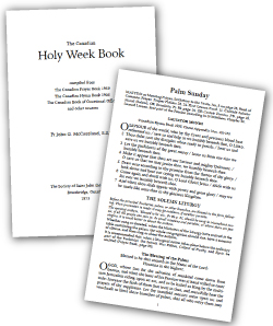Interior pages of the Holy Week book